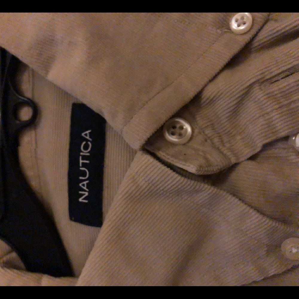 Size large tan brand new Nautica mens shirt